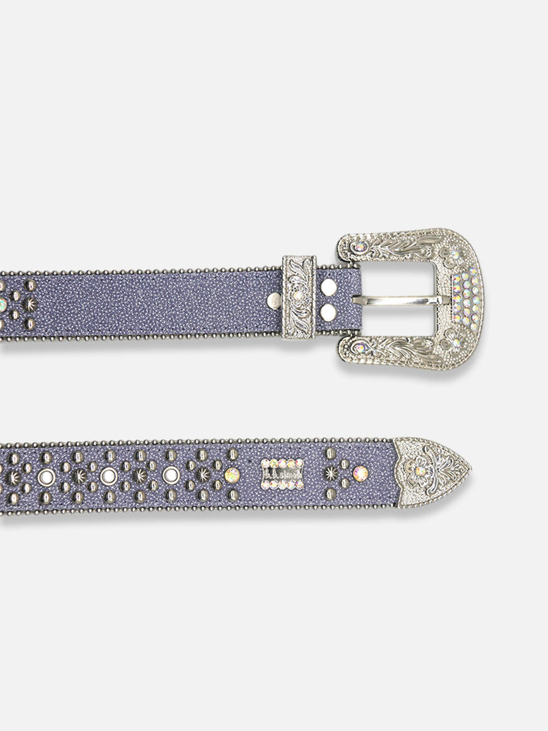 Light Blue Rhinestone Belt