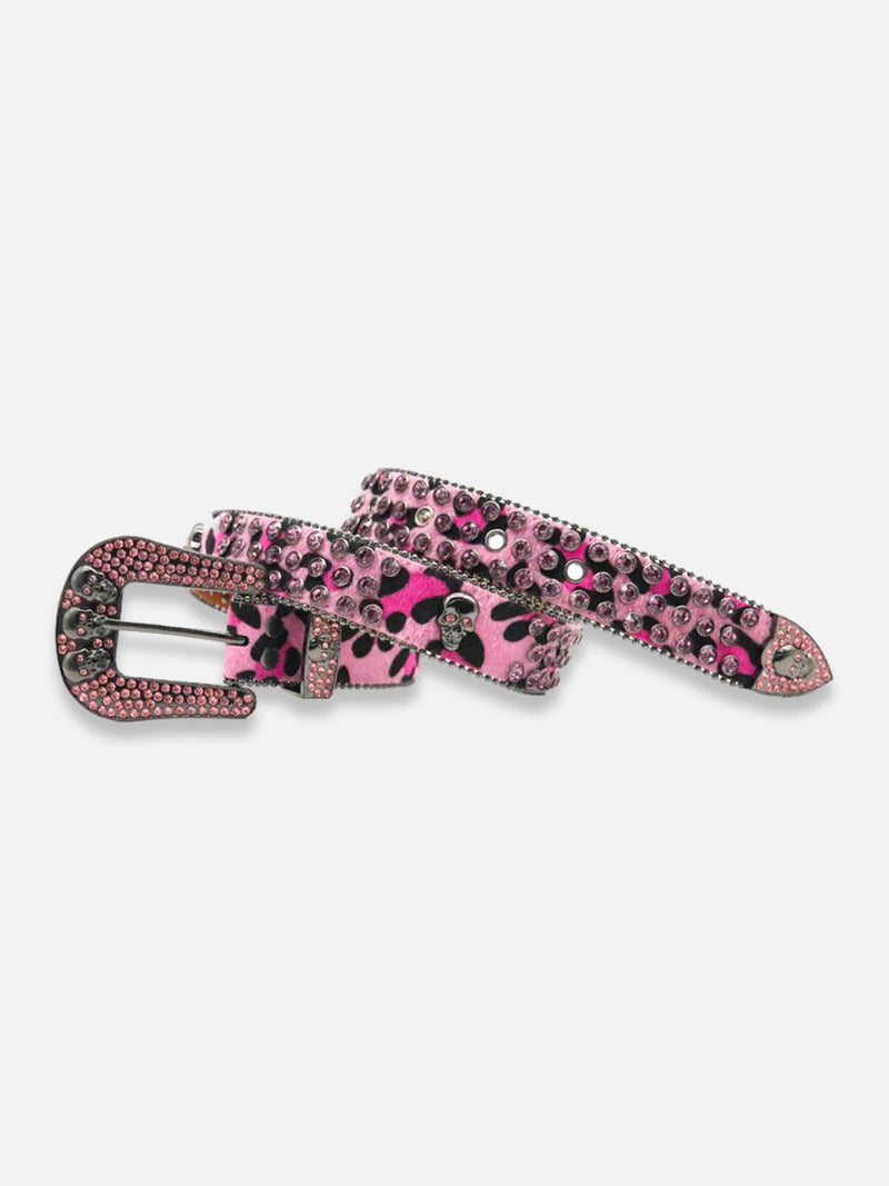 Pink Camo Rhinestone Belt