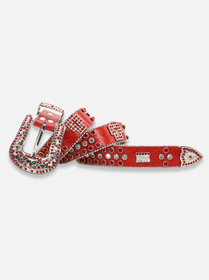 Cross Rhinestone Belt