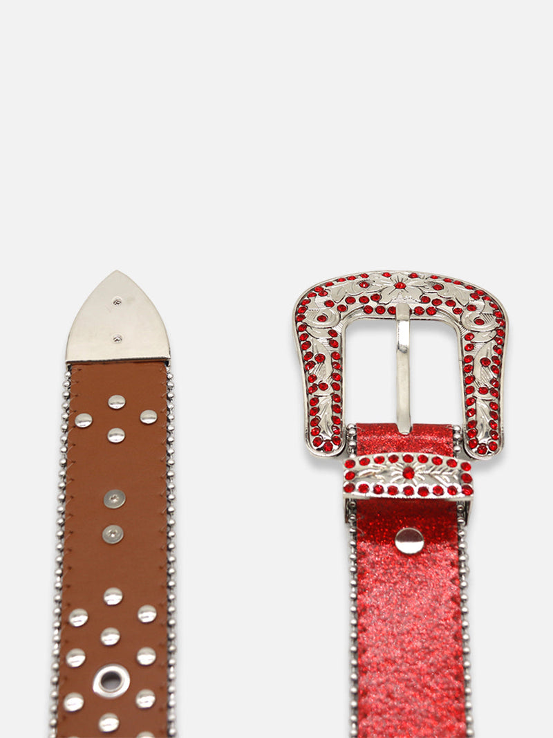 Cross Rhinestone Belt