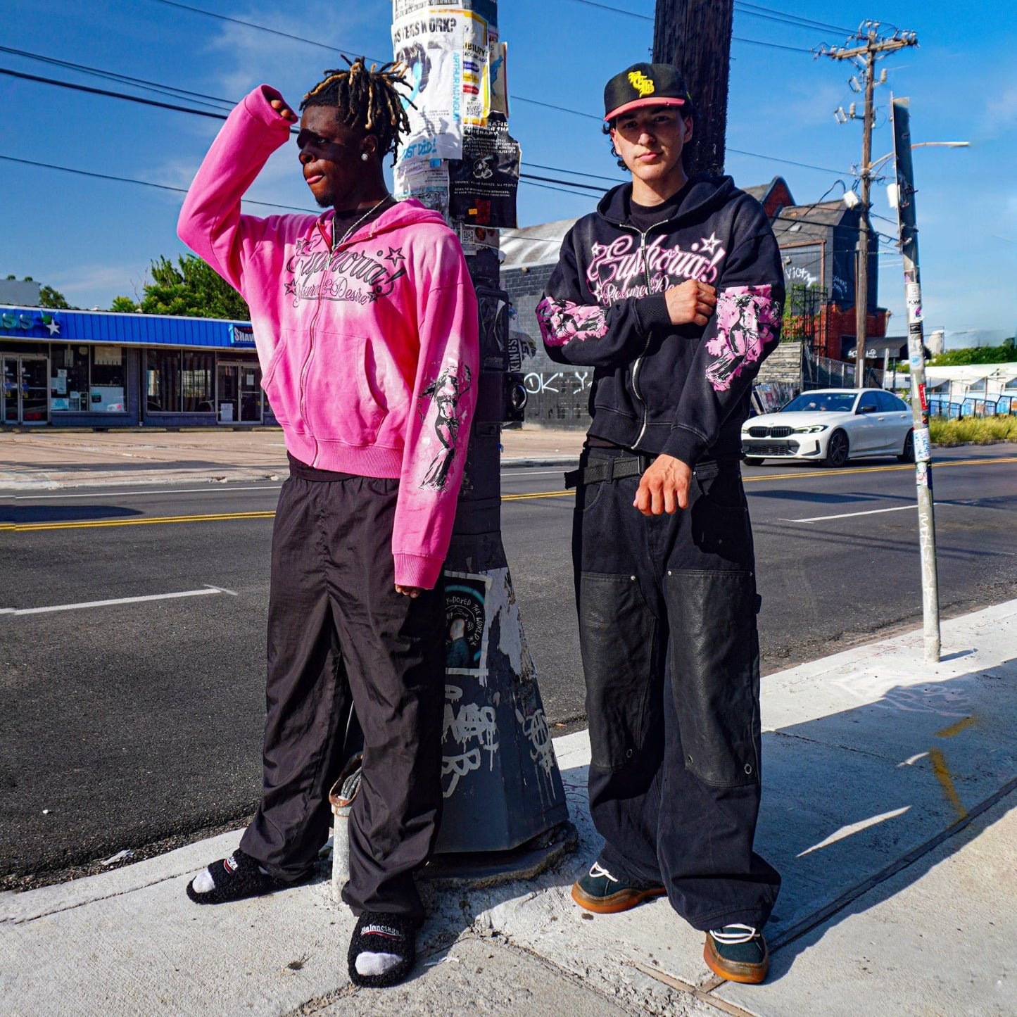 “Pleasure & Desire” Zip Up - Black