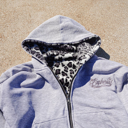 "Snow Leopard" Zip Up - Reversible