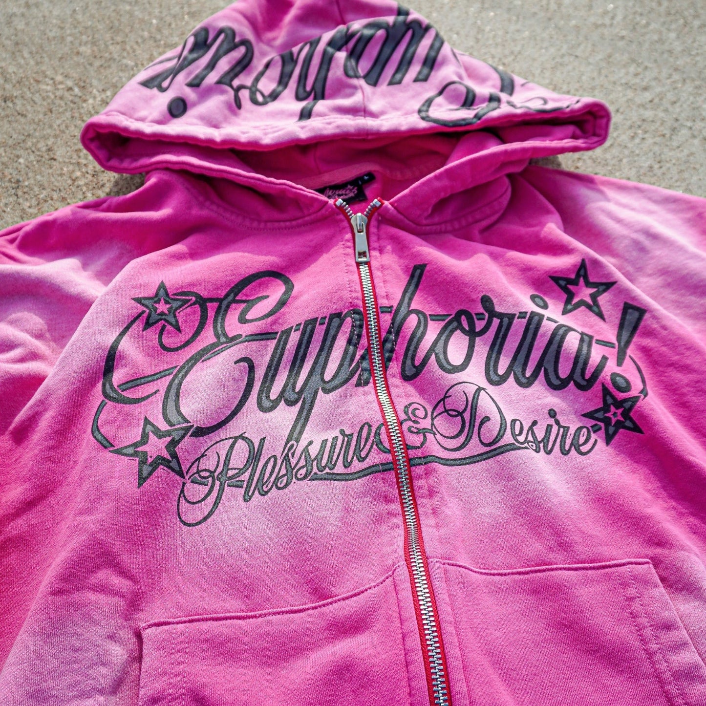 “Pleasure & Desire” Zip Up - Pink