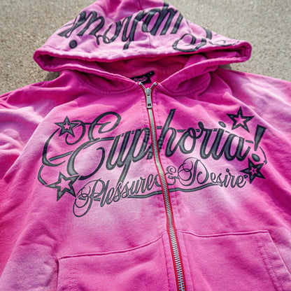 “Pleasure & Desire” Zip Up - Pink