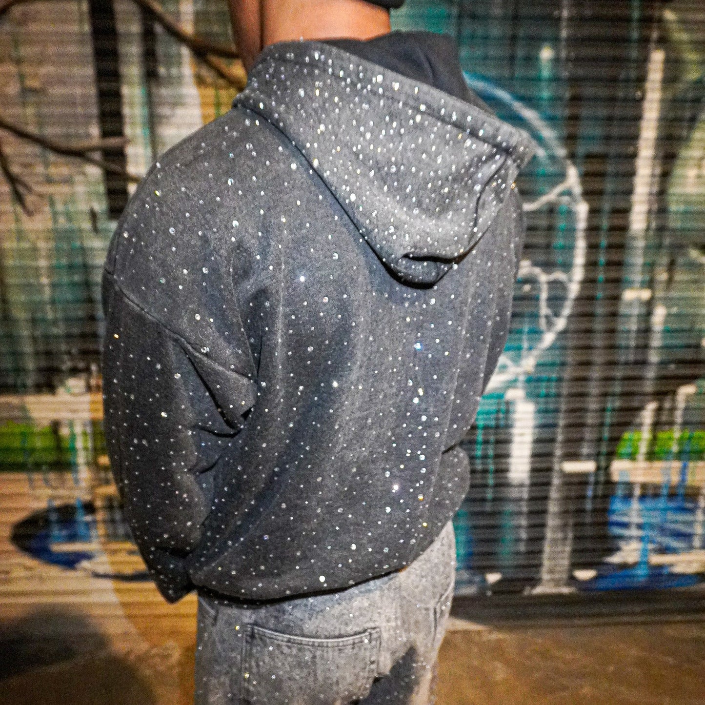 “Diamond” Zip Up - Gray