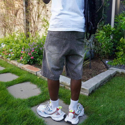 “Diamond” Jorts - Gray