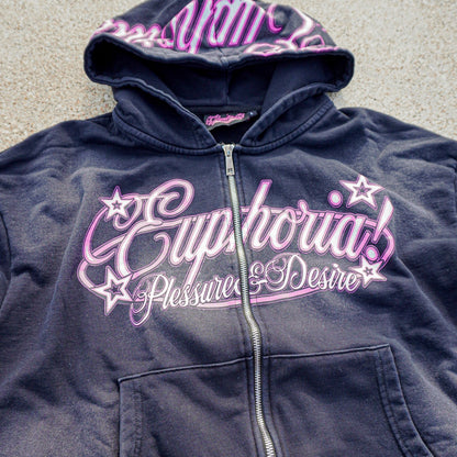 “Pleasure & Desire” Zip Up - Black