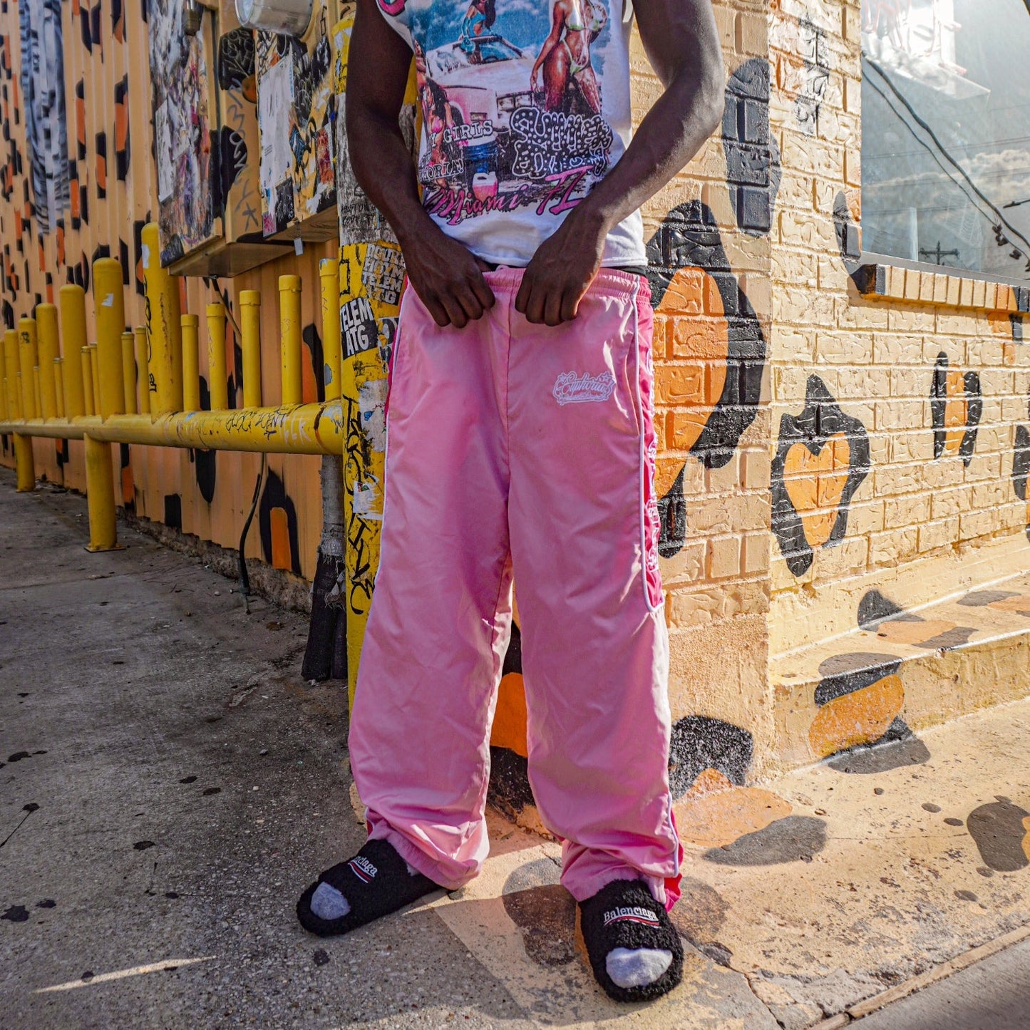 “Mesh” Track Pant - Pink