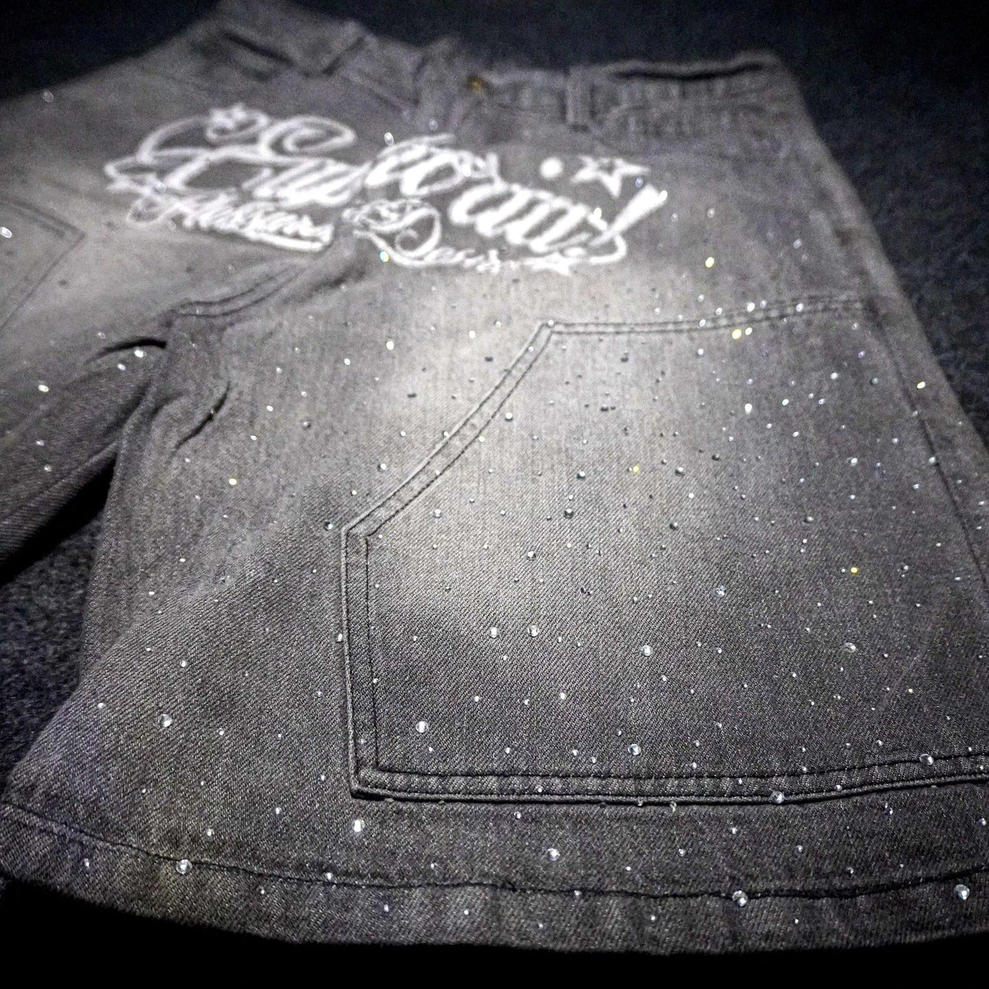 “Diamond” Jorts - Gray