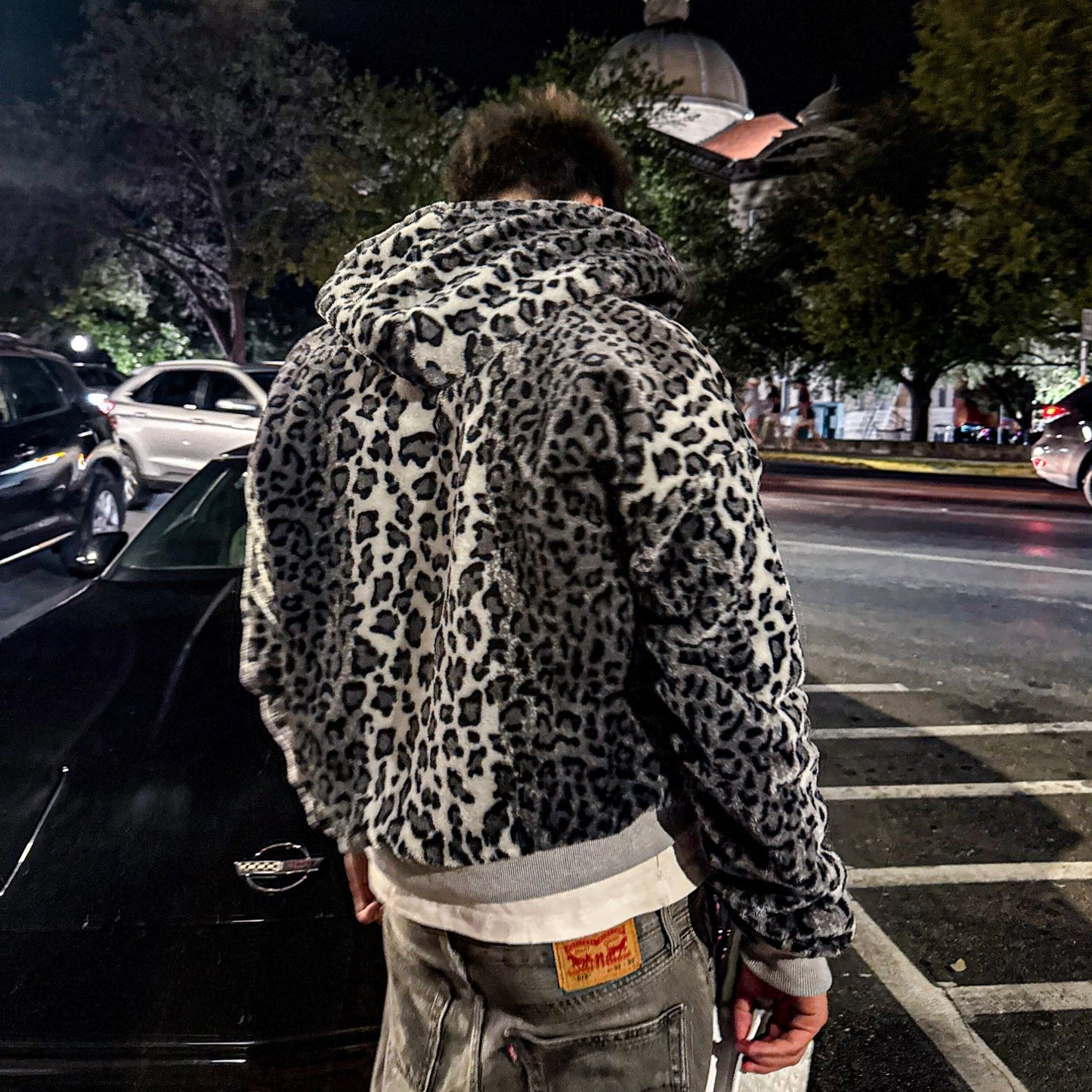 "Snow Leopard" Zip Up - Reversible