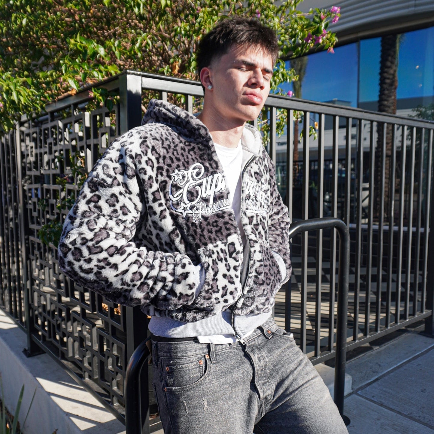 "Snow Leopard" Zip Up - Reversible