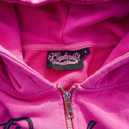 “Pleasure & Desire” Zip Up - Pink