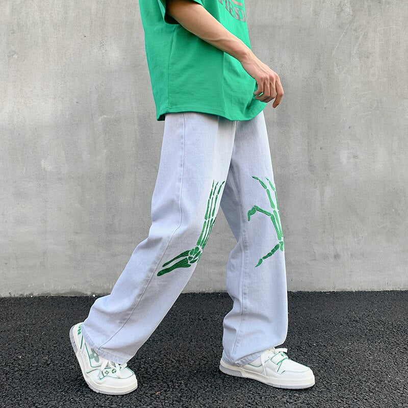 SKELETON HAND JEANS