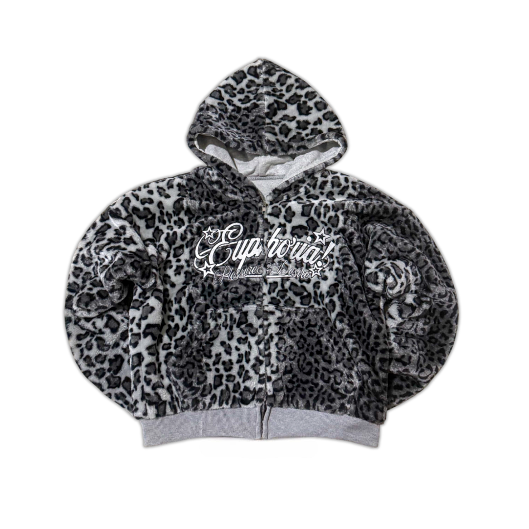 "Snow Leopard" Zip Up - Reversible