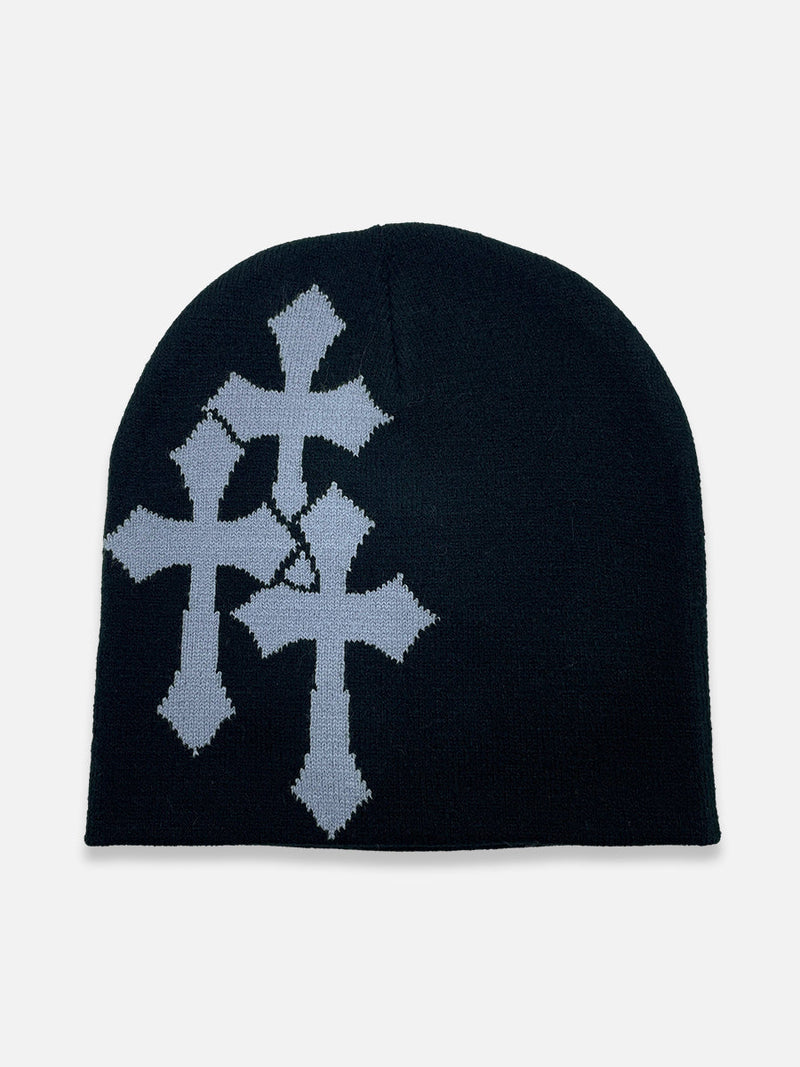 Y2K Crucifix Beanie