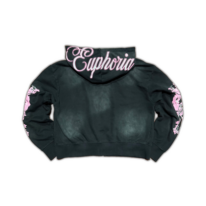 “Pleasure & Desire” Zip Up - Black