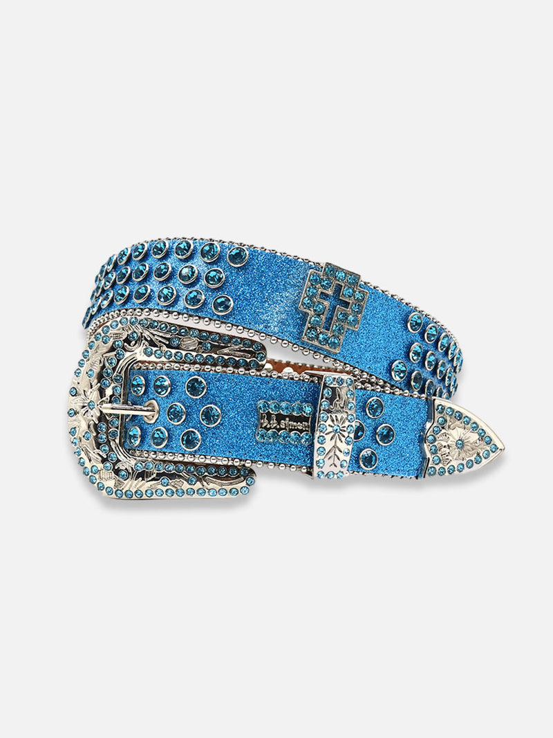 Cross Rhinestone Belt