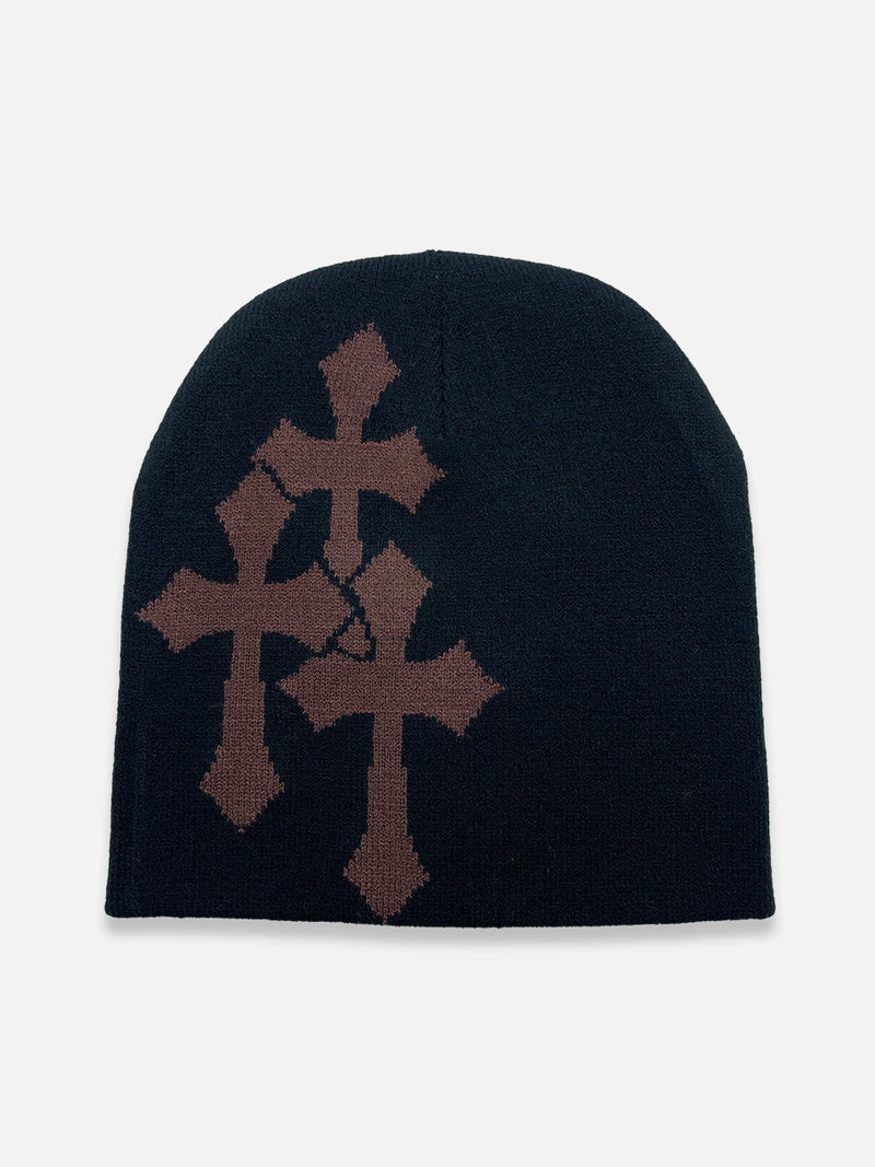 Y2K Crucifix Beanie