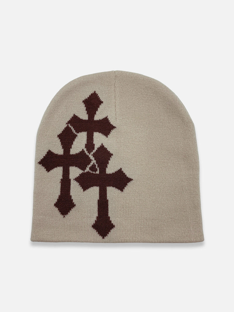 Y2K Crucifix Beanie