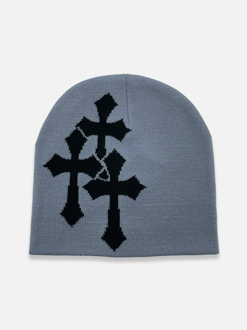 Y2K Crucifix Beanie