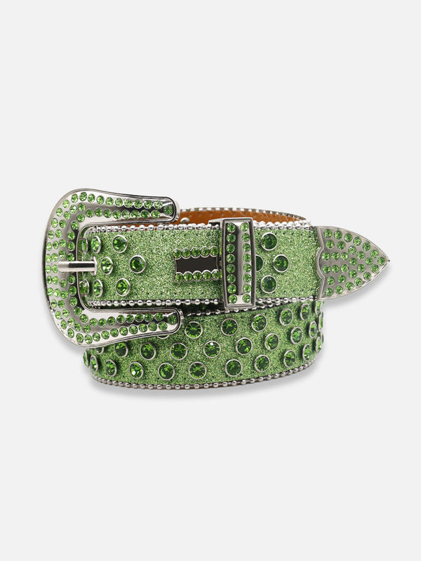 Green Rhinestone Belt