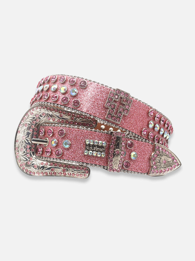 Cross Rhinestone Belt