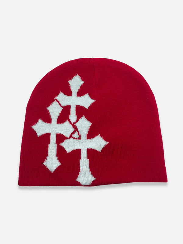Y2K Crucifix Beanie