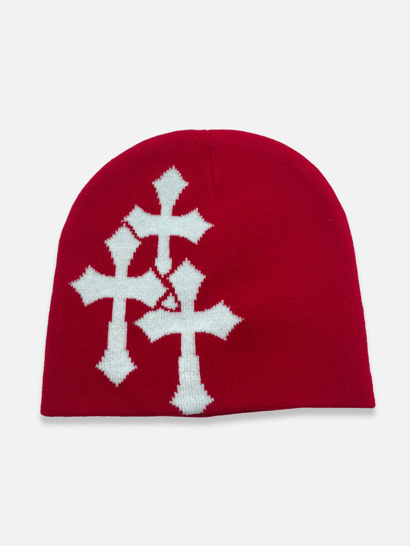 Y2K Crucifix Beanie