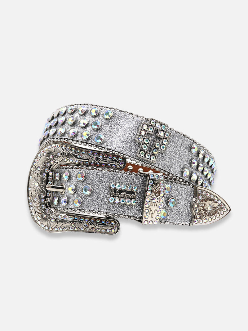 Cross Rhinestone Belt