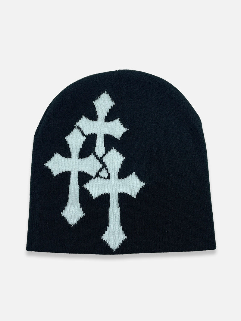 Y2K Crucifix Beanie